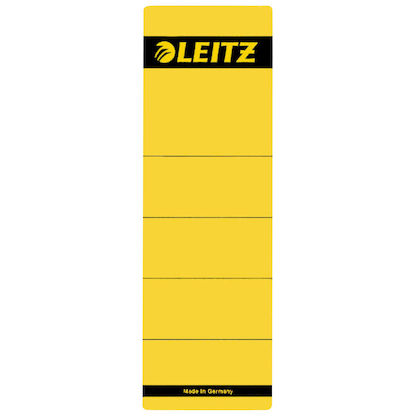 Artikelbild für LEITZ Ordneretiketten 1642 gelb für 8,0 cm Rückenbreite, 10 St., Artikelnummer 431502
