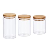 Artikelbild 1 für relaxdays Vorratsdosen-Set transparent 0,5/0,7/1,0 l, 1 Set, Artikelnummer 382691