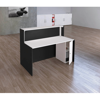 Artikelbild 7 für Kerkmann Empfangstheke BARI gerade, anthrazit, weiß 140,0 x 95,0 x 112,0 cm, Artikelnummer 698485