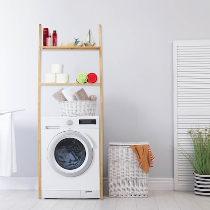 Artikelbild 3 für relaxdays Waschmaschinenregal braun 66,0 x 30,0 x 175,0 cm, 1 St., Artikelnummer 520474