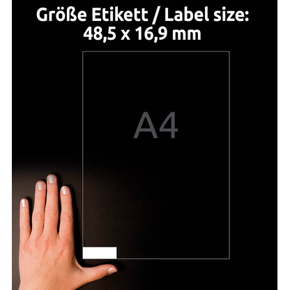 Artikelbild 14 für AVERY Zweckform Etiketten 3667-200 weiß 48,5 x 16,9 mm, 220 Blatt, Artikelnummer 341818