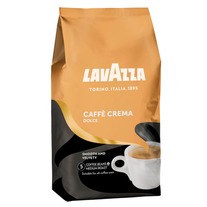 Artikelbild für LAVAZZA CAFFÈ CREMA DOLCE Kaffeebohnen, Arabica- und Robustabohnen mild, 1000 g, Artikelnummer 407494
