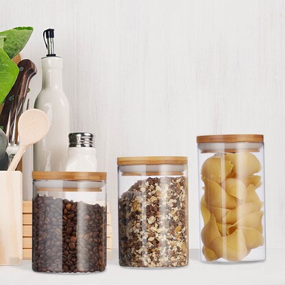 Artikelbild 2 für relaxdays Vorratsdosen-Set transparent 0,5/0,7/1,0 l, 1 Set, Artikelnummer 382691