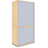 Artikelbild 1 für fm Sidney Rollladenschrank königsahorn 3 Fachböden 100,0 x 44,2 x 186,9 cm, Artikelnummer 510047