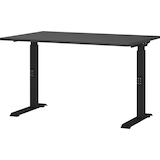 Artikelbild 1 für GERMANIA Mailand höhenverstellbarer Schreibtisch grafit rechteckig, C-Fuß-Gestell schwarz 120,0 x 80,0 cm, Artikelnummer 136418