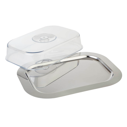 Artikelbild für APS Tablett mit Deckel FINESSE silber rechteckig 31,0 x 42,0 cm, Artikelnummer 197077