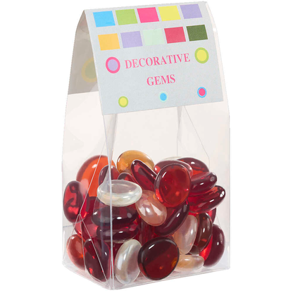 Artikelbild für GLOREX Muggelsteine rot, braun, transparent Glasnuggets Ø 20,00 mm, 200,0 g, 1 Pack, Artikelnummer 732168