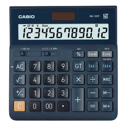 Artikelbild für CASIO DH-12ET Tischrechner blau, Artikelnummer 311831
