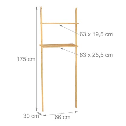 Artikelbild 5 für relaxdays Waschmaschinenregal braun 66,0 x 30,0 x 175,0 cm, 1 St., Artikelnummer 520474