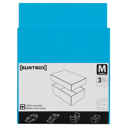 Artikelbild 4 für BUNTBOX M Geschenkboxen 1,1 l blau 17,0 x 11,0 x 6,0 cm, 3 St., Artikelnummer 303764