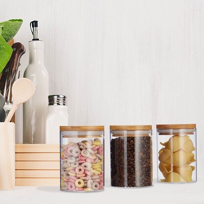 Artikelbild 2 für relaxdays Vorratsdosen 14,0 cm hoch transparent 0,6 l, 3 St., Artikelnummer 382792