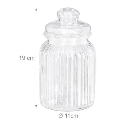 Artikelbild 3 für relaxdays Vorratsdosen-Set transparent 1,0 l, 1 Set, Artikelnummer 400792