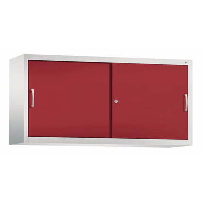 Artikelbild 4 für CP Aufsatz-Schiebetürenschrank Acurado, 2145-00 S10054 lichtgrau, rubinrot 4 Fachböden 160,0 x 40,0 x 79,0 cm, Artikelnummer 985309