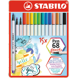 Artikelbild 1 für STABILO Pen 68 brush Brush-Pens farbsortiert, 15 St., Artikelnummer 272267