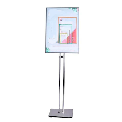 Artikelbild für LMG Infoständer silber DIN A2, DIN A3 42,0 x 1,5 x 70,0-100,0 cm, 1 St., Artikelnummer 576078