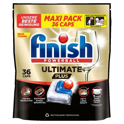 Artikelbild für finish POWERBALL ULTIMATE PLUS FRESH Spülmaschinentabs 36 St., Artikelnummer 815256