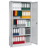 Artikelbild 1 für Gürkan Stahlschrank 100070 lichtgrau 4 Fachböden 92,0 x 42,0 x 195,0 cm, aufgebaut, 1 St., Artikelnummer 493544