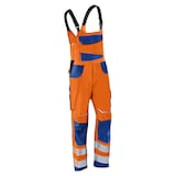 Artikelbild 1 für KÜBLER® unisex Warnschutz-Latzhose REFLECTIQ orange, kornblau Größe 102, Artikelnummer 787667