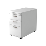 Artikelbild 1 für HAMMERBACHER Solid SC40 Standcontainer weiß 4 Auszüge Stahl-Bügelgriff chrom 42,8 x 80,0 x 72,0 - 76,0 cm, Artikelnummer 983197