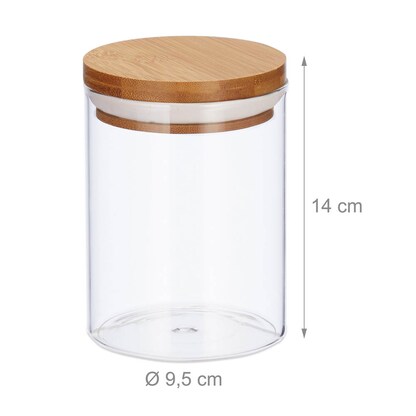 Artikelbild 3 für relaxdays Vorratsdosen 14,0 cm hoch transparent 0,6 l, 3 St., Artikelnummer 382792