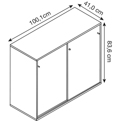 Artikelbild 2 für MÖBELPARTNER Regalschrank 400, 701775 weiß, wildeiche 151,1 cm 41,0 cm, 1 St., Artikelnummer 773992