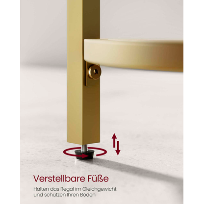 Artikelbild 8 für VASAGLE Eckregal gold 28,0 x 28,0 x 158,0 cm, 1 St., Artikelnummer 290058