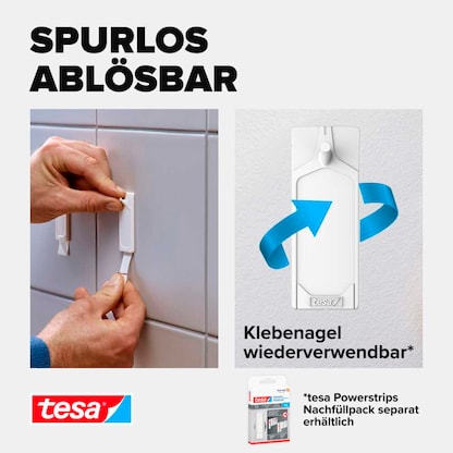 Artikelbild 4 für tesa Klebenagel für max. 2,0 kg, 2,2 x 4,4 cm, 2 St., Artikelnummer 739067