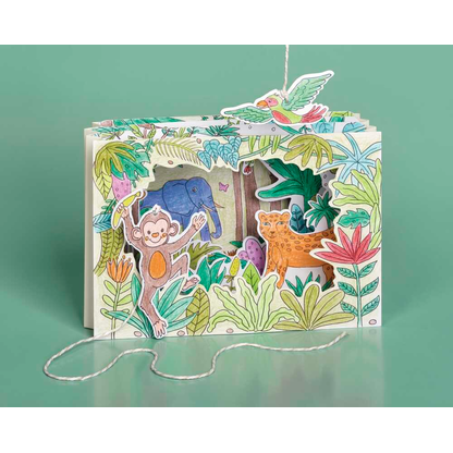 Artikelbild 4 für HEYDA Bastelset Karton-Theater Jungle mehrfarbig, Artikelnummer 779339