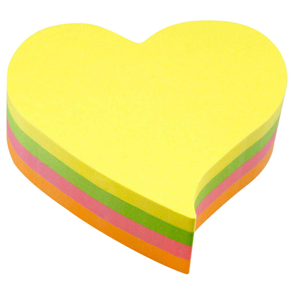 Artikelbild für inFO Herz Haftnotizen 5823-39 farbsortiert, 1 Block, Artikelnummer 438681