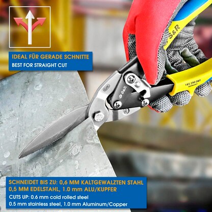 Artikelbild 5 für S&R Blechschere Aviation-Serie gelb, blau 29,0 cm, Artikelnummer 316186