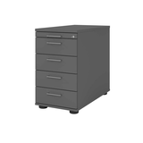 Artikelbild 1 für HAMMERBACHER Solid SC50 Standcontainer grafit 5 Auszüge Stahl-Bügelgriff silber 42,8 x 80,0 x 72,0 - 76,0 cm, Artikelnummer 348439