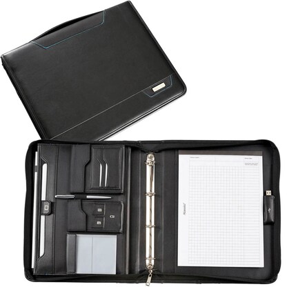 Artikelbild für Alassio Ringbuchmappe SALERNO Lederimitat DIN A4 schwarz, Artikelnummer 241226