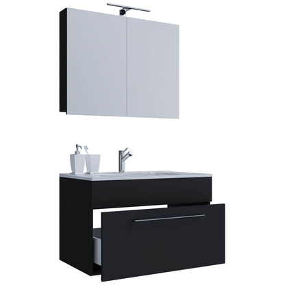 Artikelbild für VCM my bath Badmöbel-Set 3-teilig Badinos 914818 schwarz 80,0 x 46,0 x 50,0 cm, Artikelnummer 389492