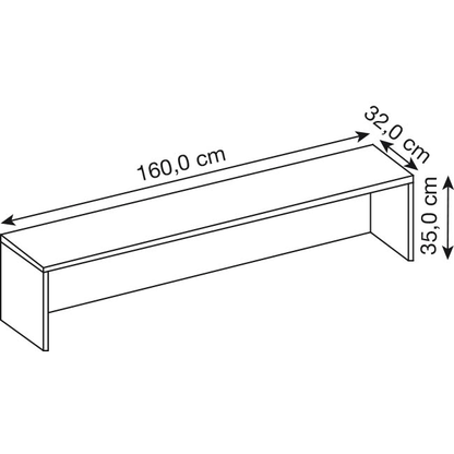 Artikelbild 2 für HAMMERBACHER Thekenaufsatz WB16 gerade, ahorn 160,0 x 32,0 x 35,0 cm, Artikelnummer 858908
