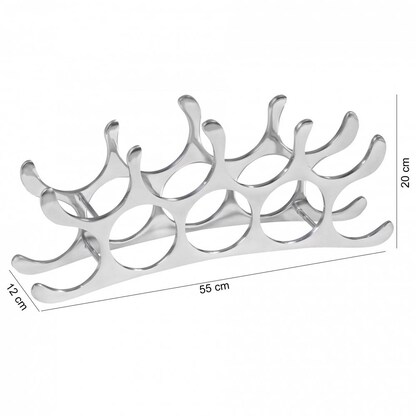 Artikelbild 2 für WOHNLING Weinregal silber 55,0 x 12,0 x 20,0 cm, 1 St., Artikelnummer 905333