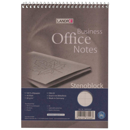 Artikelbild 2 für LANDRÉ® Stenoblock Recycling DIN A5 liniert, 1 St., Artikelnummer 298172