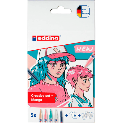 Artikelbild 2 für edding Manga Acrylstifte-Set farbsortiert 1,0 - 2,0 mm, 1 Set, Artikelnummer 512317