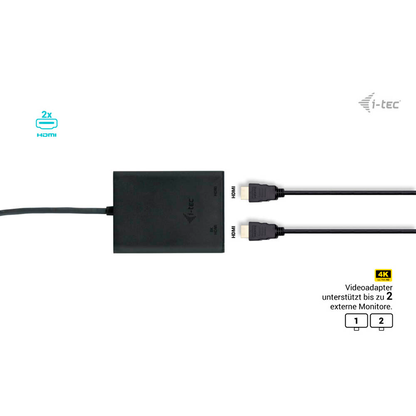 Artikelbild 6 für i-tec® C31DUAL4K60HDMI USB C/HDMI Adapter, Artikelnummer 662746