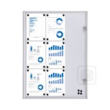 Artikelbild 1 für Showdown® Displays Schaukasten Economy XS silber 9x DIN A4 71,1 x 2,6 x 96,3 cm, 1 St., Artikelnummer 569863