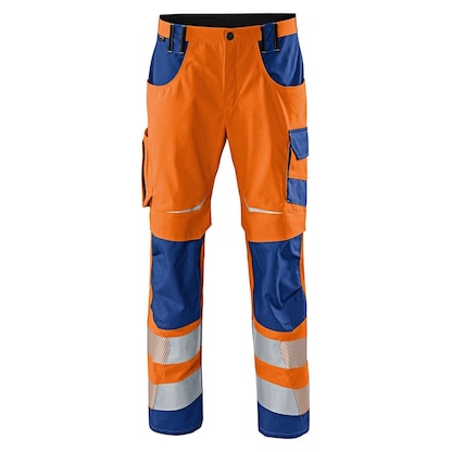 Artikelbild für KÜBLER® unisex Warnschutzhose REFLECTIQ orange, kornblau Größe 56, Artikelnummer 788303