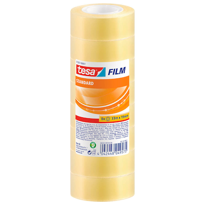 Artikelbild 2 für tesa STANDARD Klebefilm transparent 19,0 mm x 33,0 m 8 Rollen, Artikelnummer 455428
