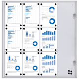 Artikelbild 1 für Showdown® Displays Schaukasten Economy XS silber 12x DIN A4 93,1 x 2,6 x 96,3 cm, 1 St., Artikelnummer 570580
