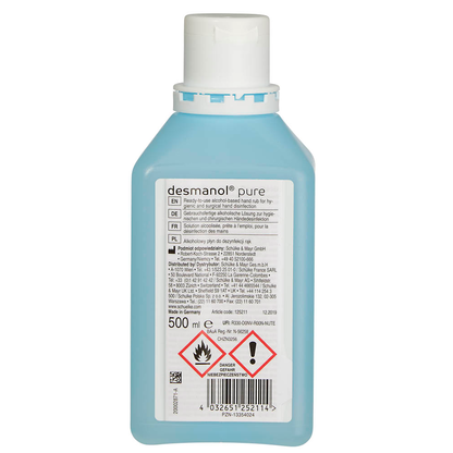 Artikelbild 4 für schülke desmanol pure Händedesinfektionsmittel 500 ml, Artikelnummer 302352