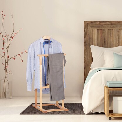 Artikelbild 5 für relaxdays Herrendiener braun Holz 47,0 x 102,0 cm, Artikelnummer 519525