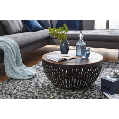 Artikelbild 4 für WOHNLING Couchtisch rund Massivholz mango 70,0 x 70,0 x 33,0 cm, 1 St., Artikelnummer 906911