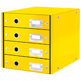 Artikelbild 1 für LEITZ Schubladenbox Click & Store gelb 60490016, DIN A4 mit 4 Schubladen, 1 St., Artikelnummer 916876