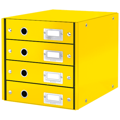 Artikelbild für LEITZ Schubladenbox Click & Store gelb 60490016, DIN A4 mit 4 Schubladen, 1 St., Artikelnummer 916876