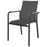 Artikelbild 1 für BEST Gartenstuhl mit Armlehnen Paros anthrazit, Metall, 1 St., Artikelnummer 660679