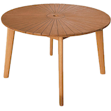 Artikelbild 1 für Garden Pleasure Gartentisch FREMONT braun rund 110,0 x 110,0 x 75,0 cm, Artikelnummer 897857