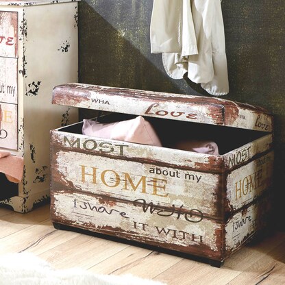 Artikelbild 3 für HAKU Möbel Sitztruhe 52922 Motiv Schriftzug Holz 58,0 cm, Artikelnummer 192528